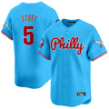 P.Phillies #5 Bryson Stott Player Light Blue Phillies & Eagles Vapor Premier Limited Fdoa Stitched Jerseys
