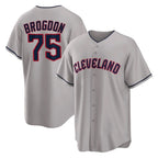 C.Guardians #75 Connor Brogdon Player Gray Game Home Fdoa Stitched Jerseys