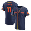 H.Astros #11 Cam Smith Player Navy City Connect Limited Elite Home Fdoa Stitched Jerseys