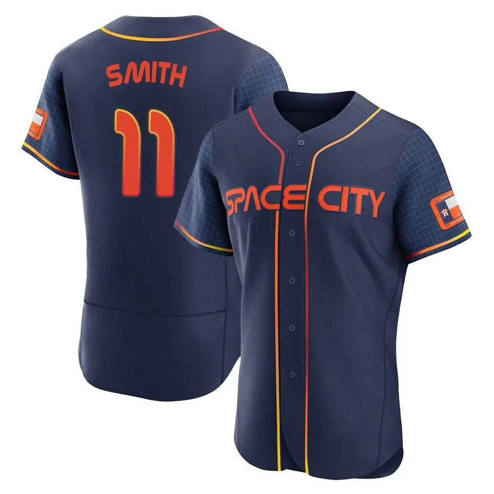 H.Astros #11 Cam Smith Player Navy City Connect Limited Elite Home Fdoa Stitched Jerseys