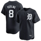D.Tigers #8 Matt Vierling Player Navy Home Limited Game Fdoa Stitched Jerseys