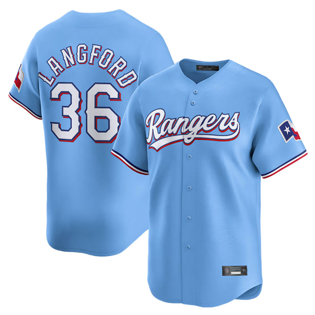 T.Rangers #36 Wyatt Langford Player Light Blue Home Limited Fdoa Stitched Jerseys