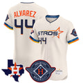 H.Astros #44 Yordan Alvarez Player Cream City Connect Texas Patch Vapor Premier Limited Elite Home Fdoa Stitched Jerseys