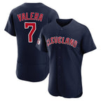 C.Guardians #7 George Valera Player Navy Limited Elite Home Fdoa Stitched Jerseys