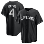 C.Guardians #4 Brayan Rocchio Player Black Home Game Fdoa Stitched Jerseys
