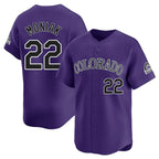 C.Rockies #22 Mickey Moniak Player Purple Limited Home Fdoa Stitched Jerseys