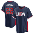 LA.Dodgers #22 Clayton Kershaw Player Navy USA 2026 World Classic Limited Home Fdoa Stitched Jerseys