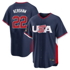 LA.Dodgers #22 Clayton Kershaw Player Navy USA 2026 World Classic Limited Home Fdoa Stitched Jerseys