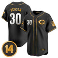 C.Reds #30 Ken Griffey Player Black-Gold Vapor Premier Limited Home Fdoa Stitched Jerseys