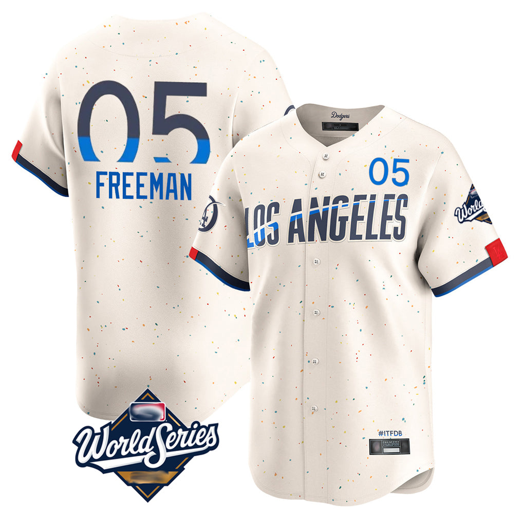 LA.Dodgers #5 Freddie Freeman Player Cream World Series City Connect Limited Home Fdoa Stitched Jerseys