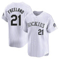 C.Rockies #21 Kyle Freeland Player White Limited Home Fdoa Stitched Jerseys