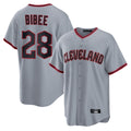 C.Guardians #28 Tanner Bibee Player Gray Home Game Fdoa Stitched Jerseys