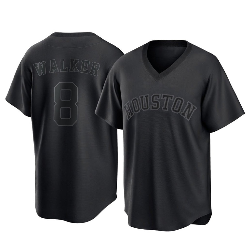 H.Astros #8 Christian Walker Player Black Fashion T-shirt Home Game Fdoa Stitched Jerseys