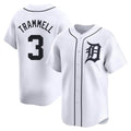 D.Tigers #3 Alan Trammell Player White Home Limited Fdoa Stitched Jerseys