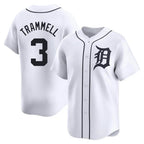 D.Tigers #3 Alan Trammell Player White Home Limited Fdoa Stitched Jerseys