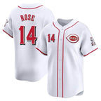 C.Reds #14 Pete Rose Player White Home Limited Fdoa Stitched Jerseys