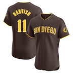 S.Diego Padres #11 Yu Darvish Player Brown Home Limited Elite Fdoa Stitched Jerseys