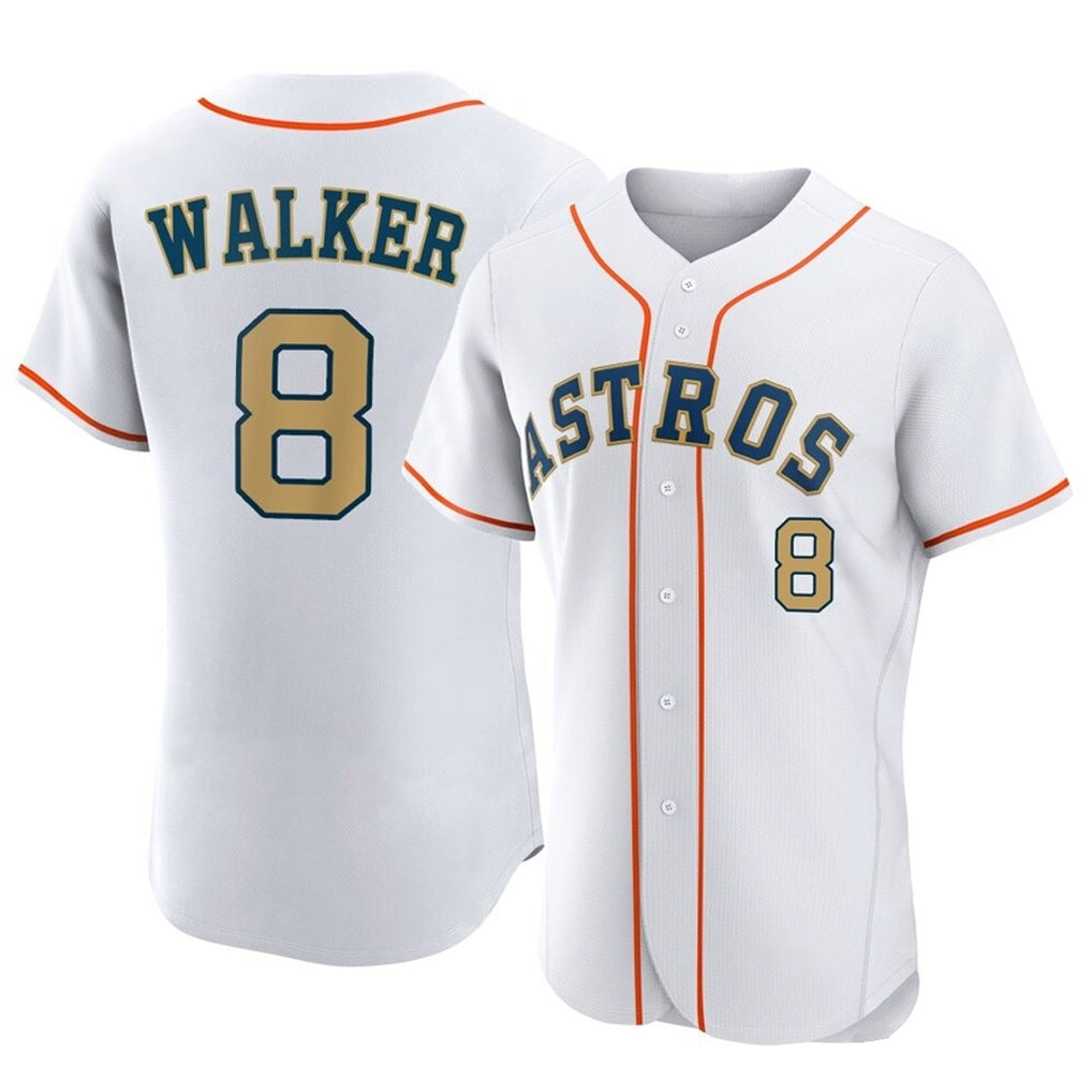 H.Astros #8 Christian Walker Player Gold Collection Limited Elite Home Fdoa Stitched Jerseys