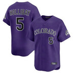 C.Rockies #5 Matt Holliday Player Purple Limited Home Fdoa Stitched Jerseys