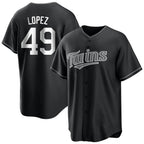M.Twins #49 Pablo Lopez Player Black Home Game Fdoa Stitched Jerseys