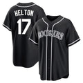 C.Rockies #17 Todd Helton Player Black Fashion Out Home Game Fdoa Stitched Jerseys