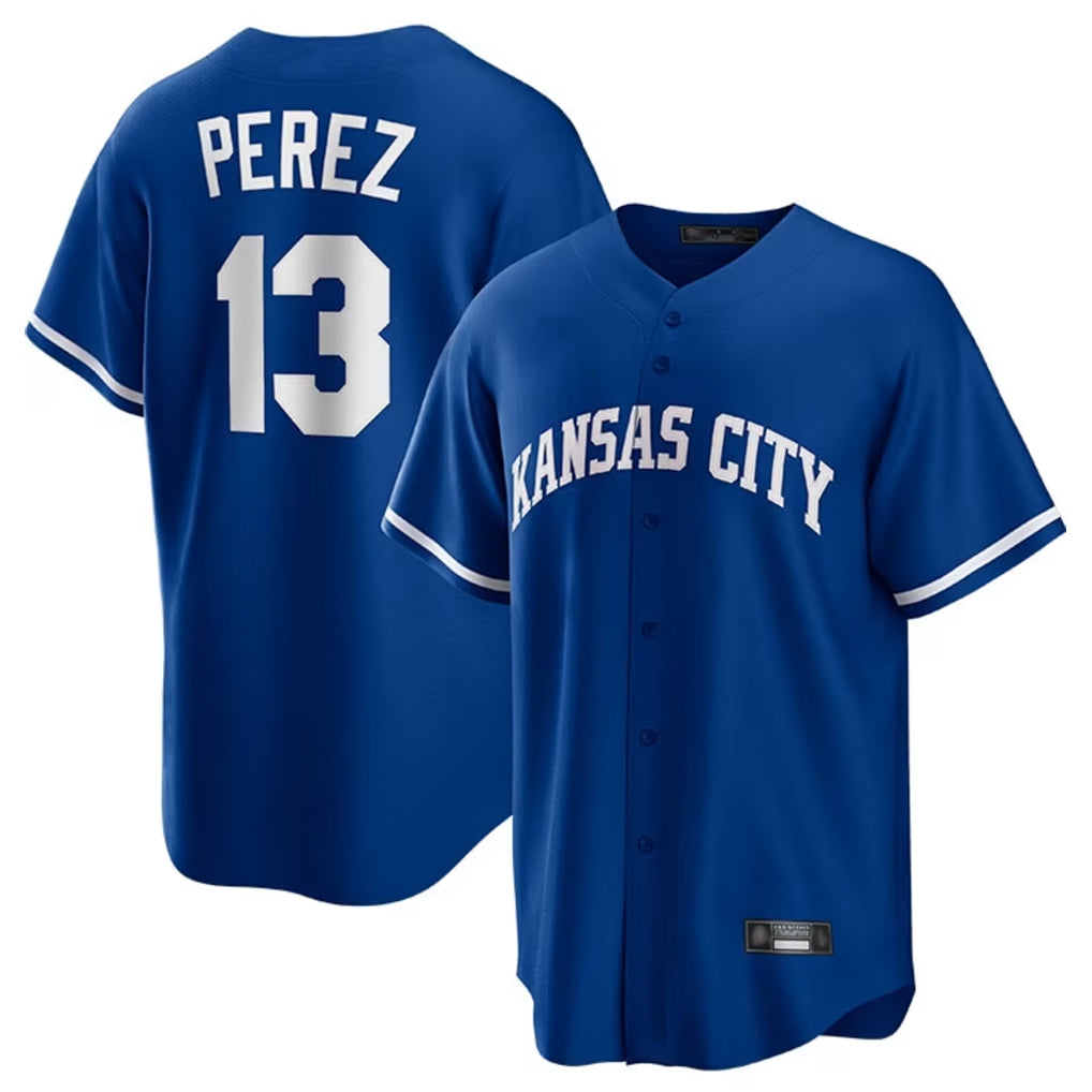 KC.Royals #13 Salvador Perez Player Royal Game Home Fdoa Stitched Jerseys