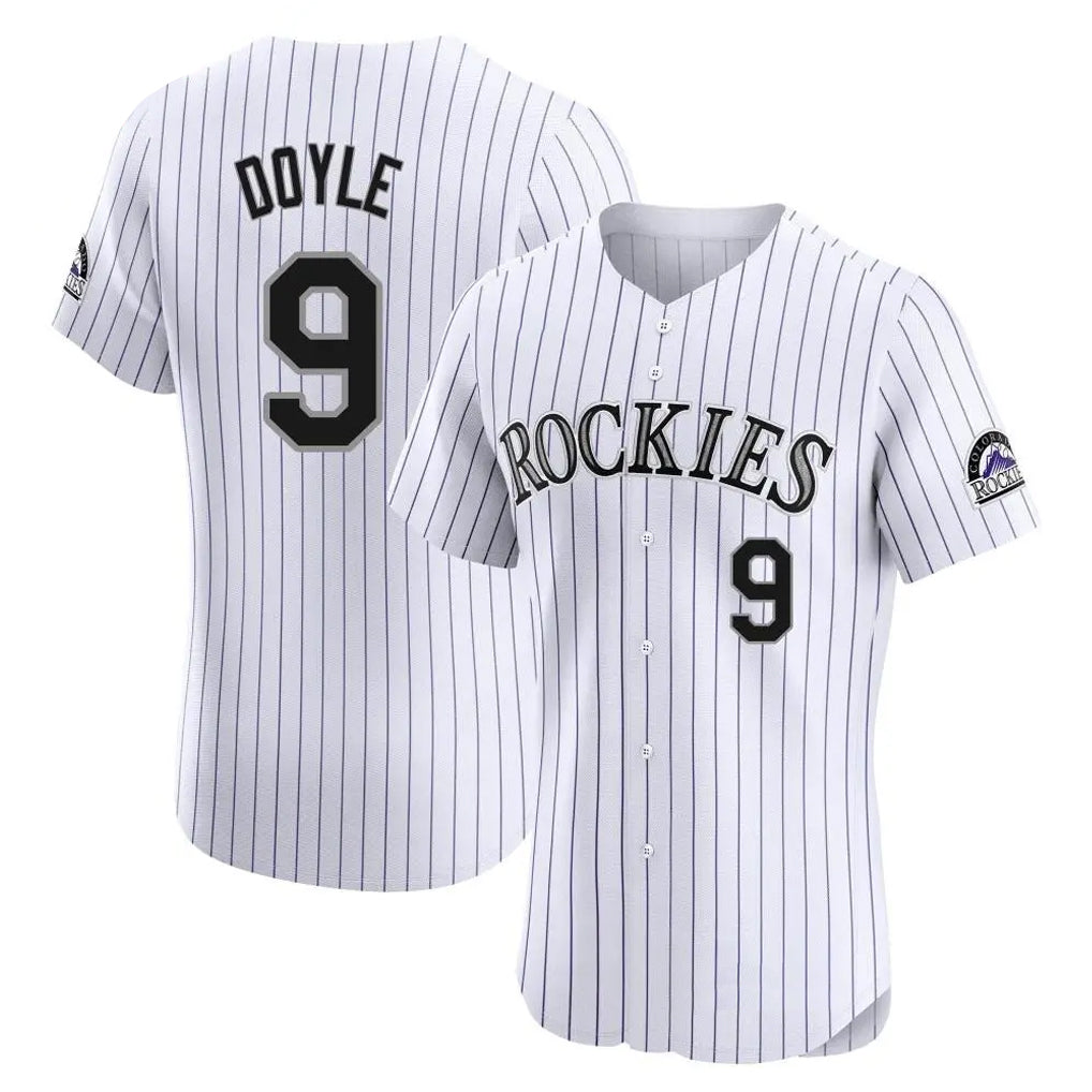 C.Rockies #9 Brenton Doyle Player White Limited Elite Home Fdoa Stitched Jerseys