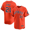 H.Astros #21 Yainer Diaz Player Orange Home Limited Fdoa Stitched Jerseys