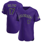 C.Rockies #17 Todd Helton Player Purple Limited Elite Home Fdoa Stitched Jerseys