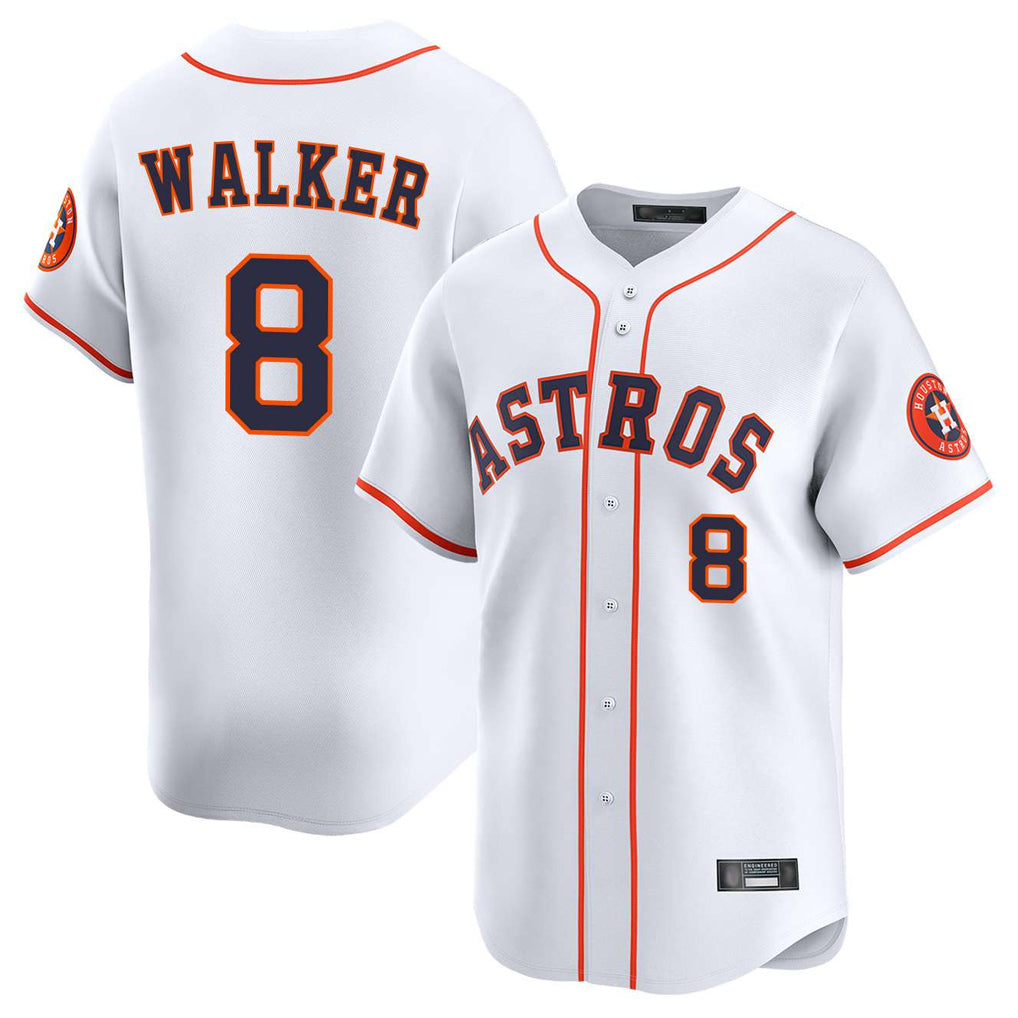 H.Astros #8 Christian Walker Player White Home Limited Fdoa Stitched Jerseys