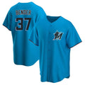 M.Marlins #37 Anthony Bender Player Blue Home Game Fdoa Stitched Jerseys