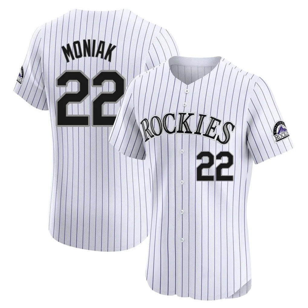 C.Rockies #22 Mickey Moniak Player White Limited Elite Home Fdoa Stitched Jerseys