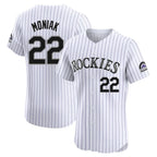 C.Rockies #22 Mickey Moniak Player White Limited Elite Home Fdoa Stitched Jerseys
