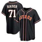 H.Astros #71 Josh Hader Player Black Fashion Out Home Game Fdoa Stitched Jerseys