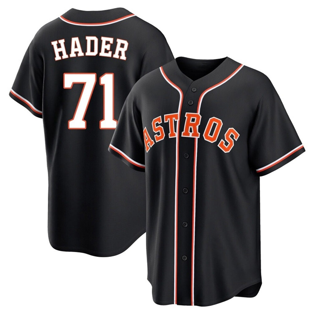 H.Astros #71 Josh Hader Player Black Fashion Out Home Game Fdoa Stitched Jerseys