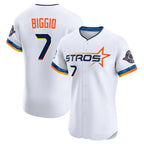 H.Astros #7 Craig Biggio Player White City Connect Limited Elite Home Fdoa Stitched Jerseys