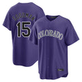 C.Rockies #15 Hunter Goodman Player Purple Game Home Fdoa Stitched Jerseys