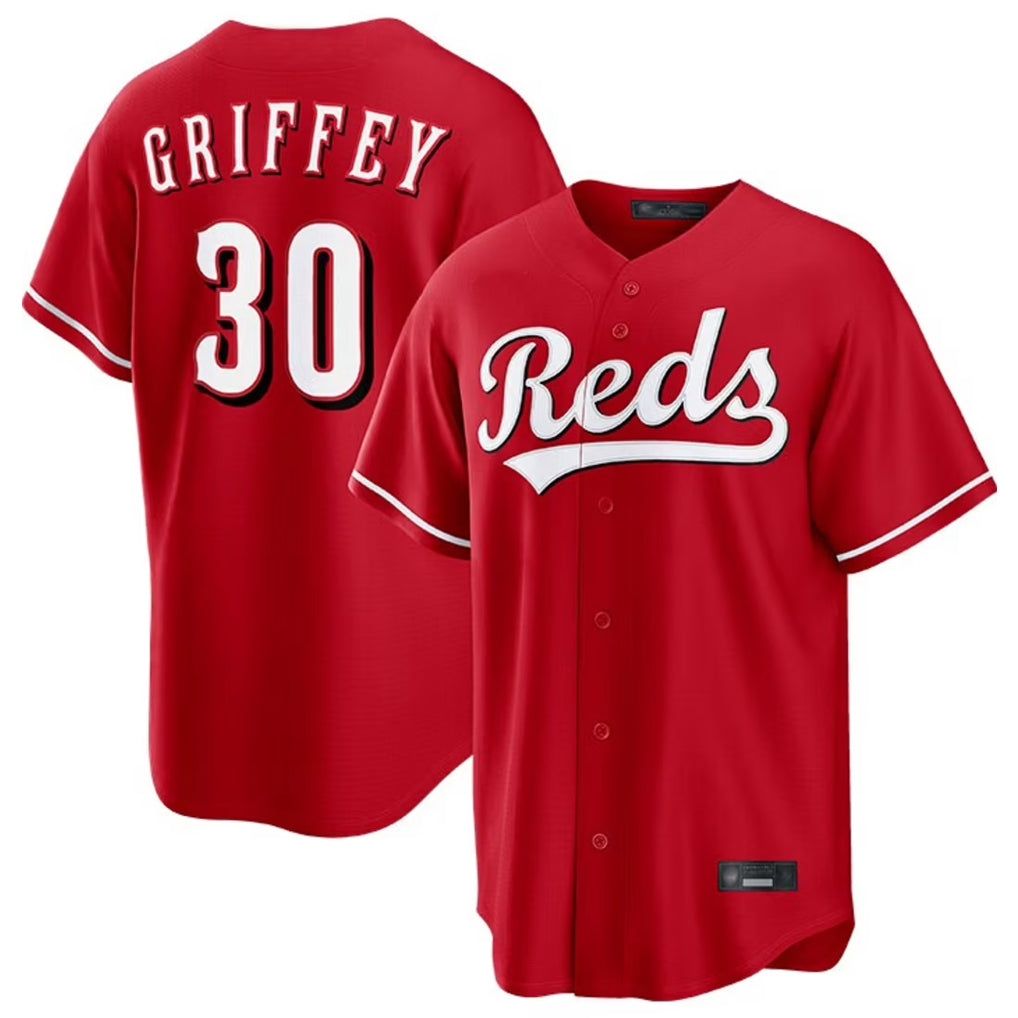 C.Reds #30 Ken Griffey Player Red Home Game Fdoa Stitched Jerseys