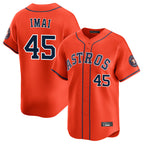 H.Astros #45 Tatsuya Imai Player Orange Home Limited Fdoa Stitched Jerseys