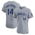 KC.Royals #14 Jac Caglianone Player Gray Limited Elite Home Fdoa Stitched Jerseys