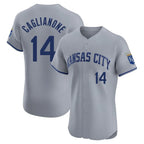 KC.Royals #14 Jac Caglianone Player Gray Limited Elite Home Fdoa Stitched Jerseys