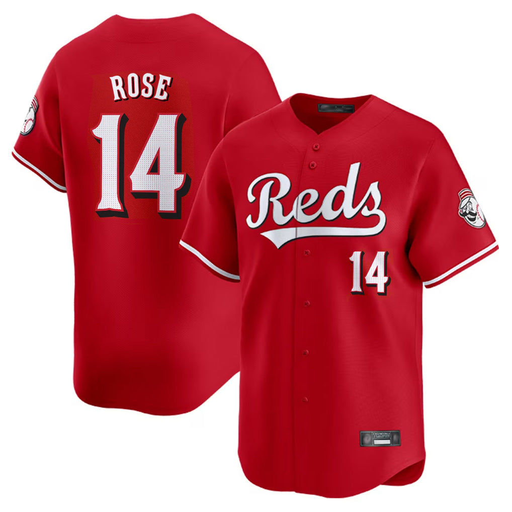 C.Reds #14 Pete Rose Player Red Home Limited Fdoa Stitched Jerseys