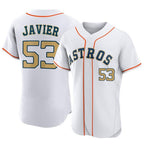 H.Astros #53 Cristian Javier Player Gold Collection Limited Elite Home Fdoa Stitched Jerseys