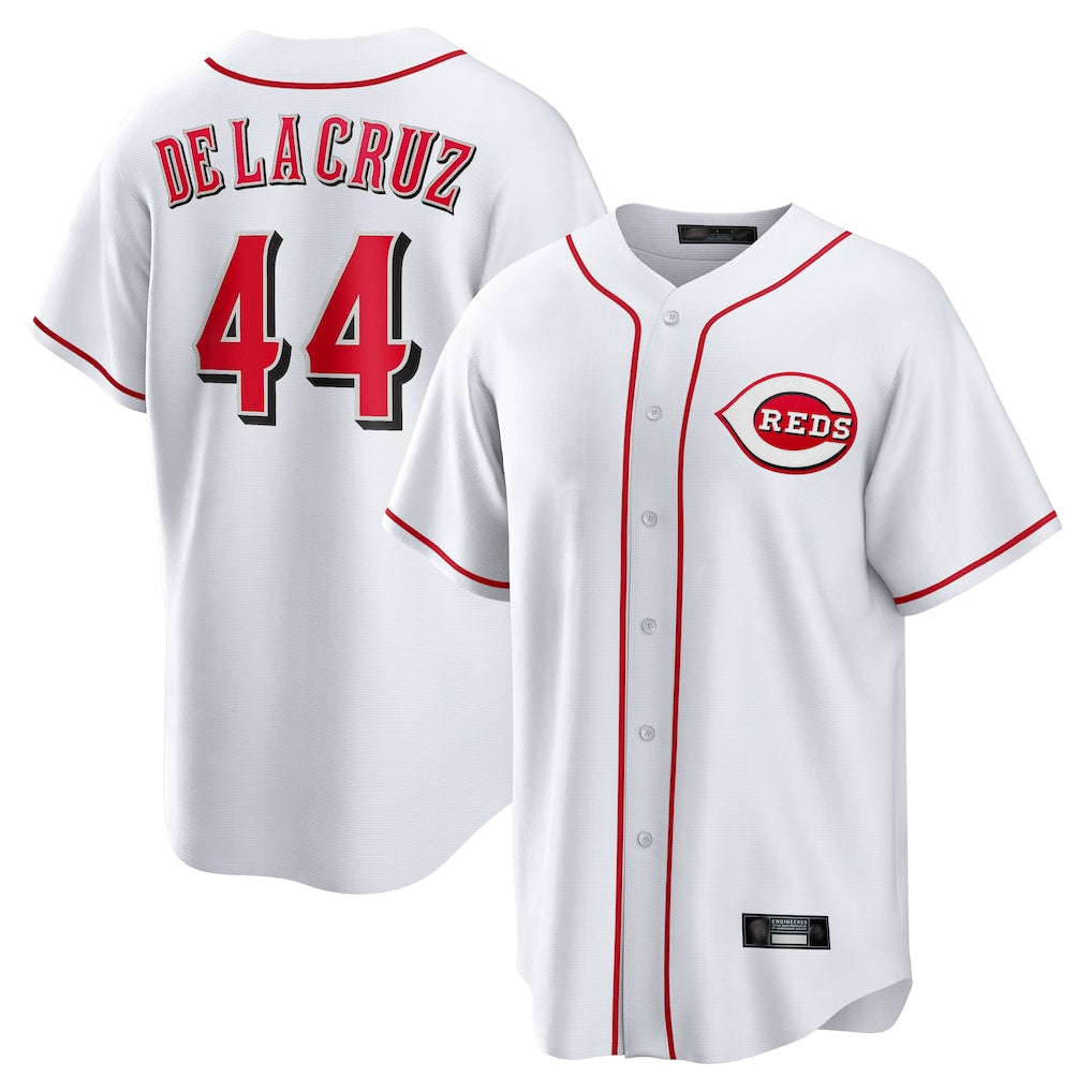 C.Reds #44 Elly De La Cruz Player White Game Home Fdoa Stitched Jerseys