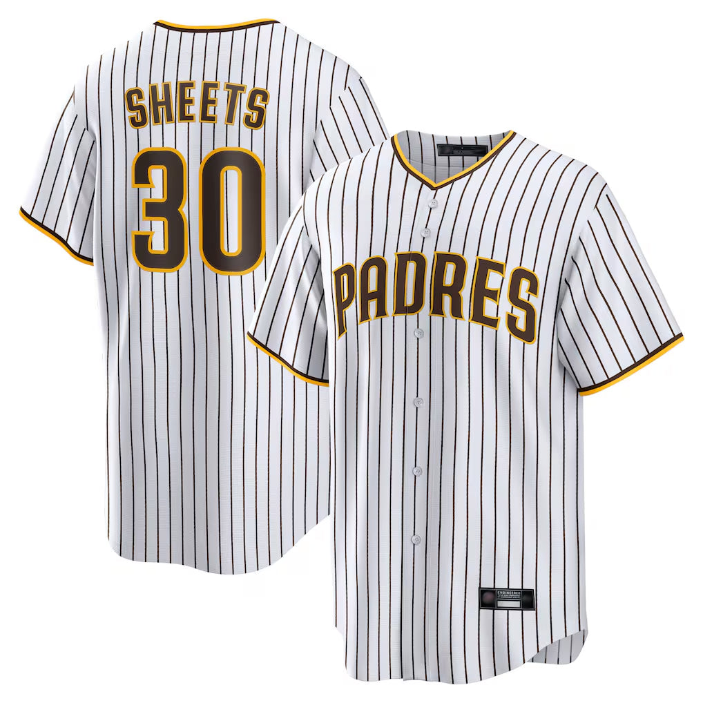 S.Diego Padres #30 Gavin Sheets Player White Home Game Fdoa Stitched Jerseys