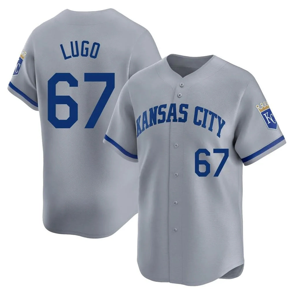 KC.Royals #67 Seth Lugo Player Gray Limited Home Fdoa Stitched Jerseys