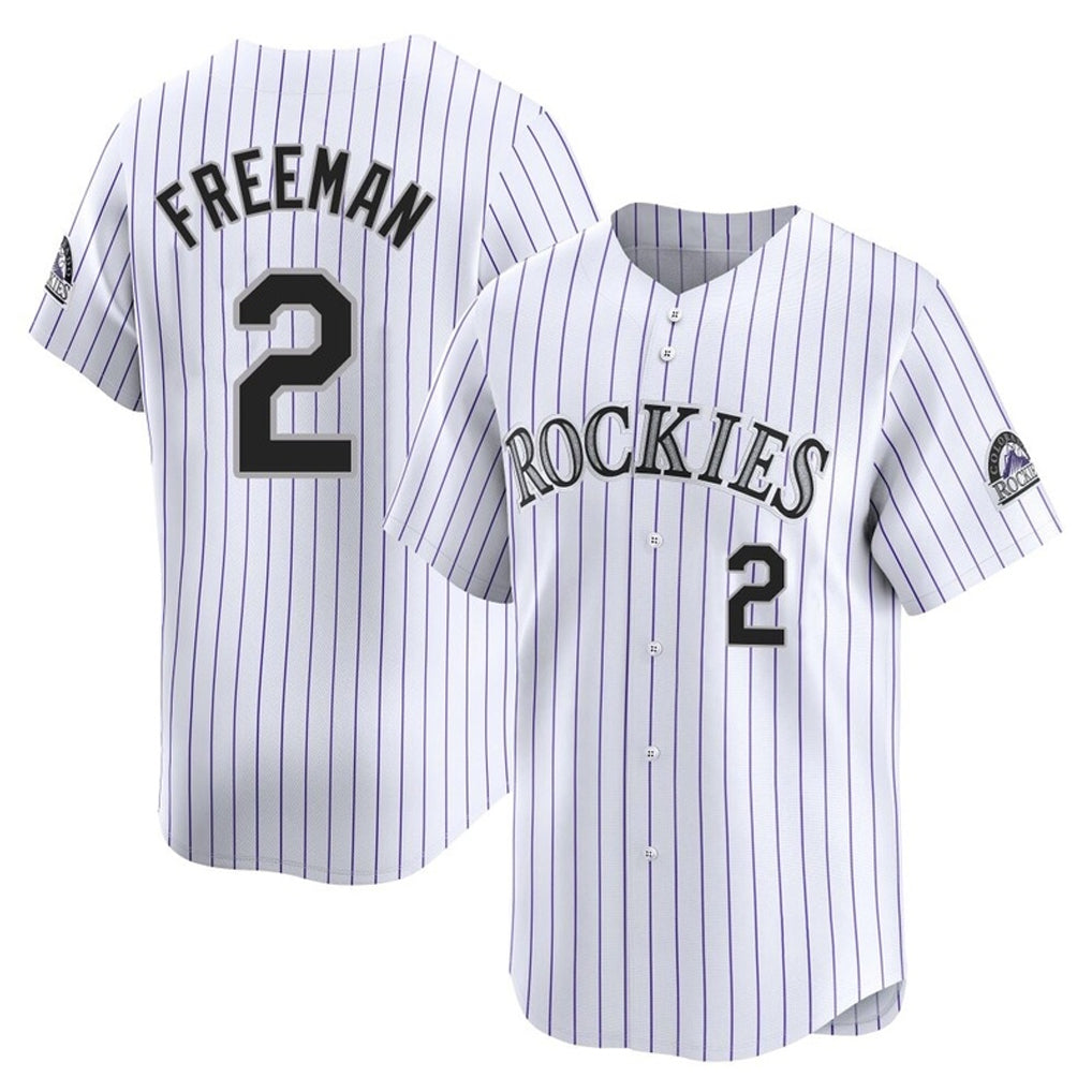 C.Rockies #2 Tyler Freeman Player White Limited Home Fdoa Stitched Jerseys