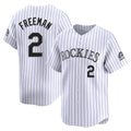 C.Rockies #2 Tyler Freeman Player White Limited Home Fdoa Stitched Jerseys