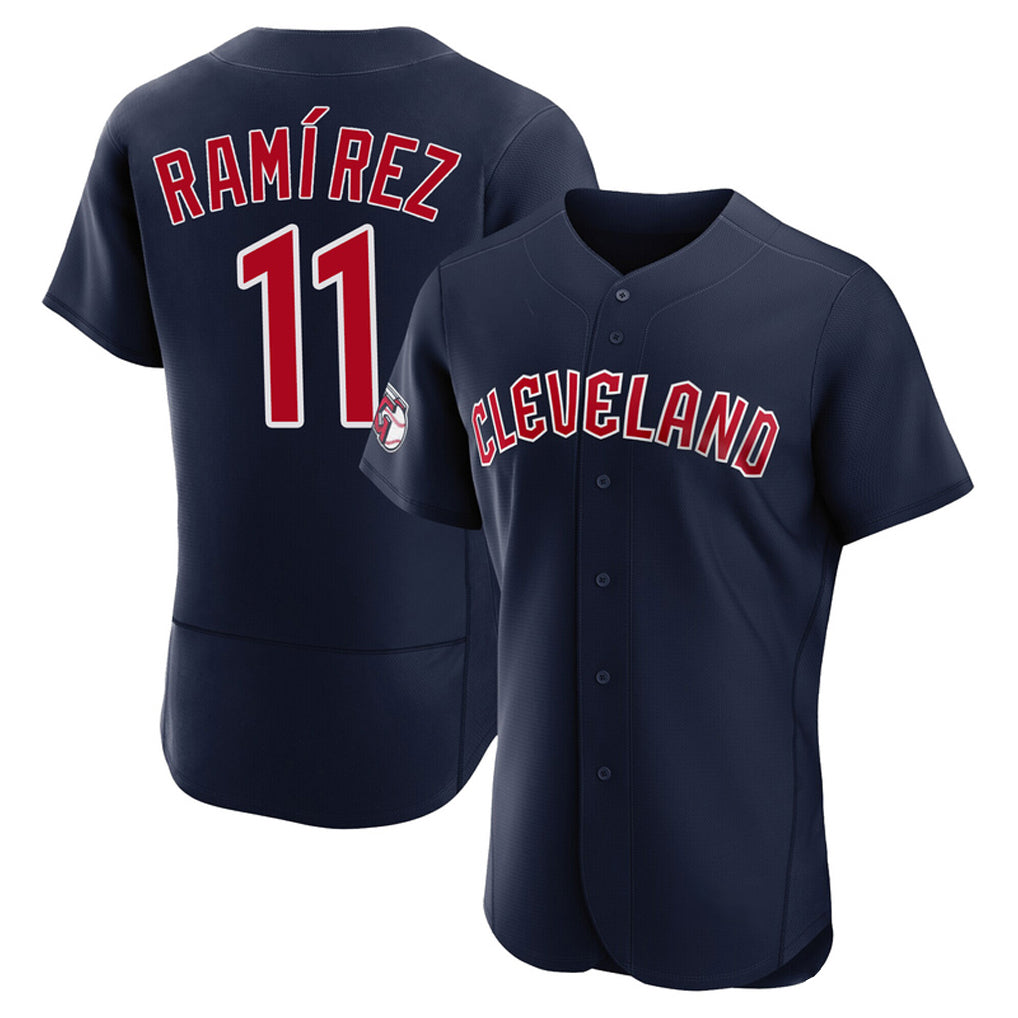 C.Guardians #11 Jose Ramirez Player Navy Limited Elite Home Fdoa Stitched Jerseys