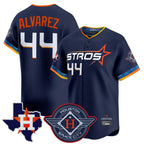H.Astros #44 Yordan Alvarez Player Navy City Connect Texas Patch Vapor Premier Limited Home Fdoa Stitched Jerseys